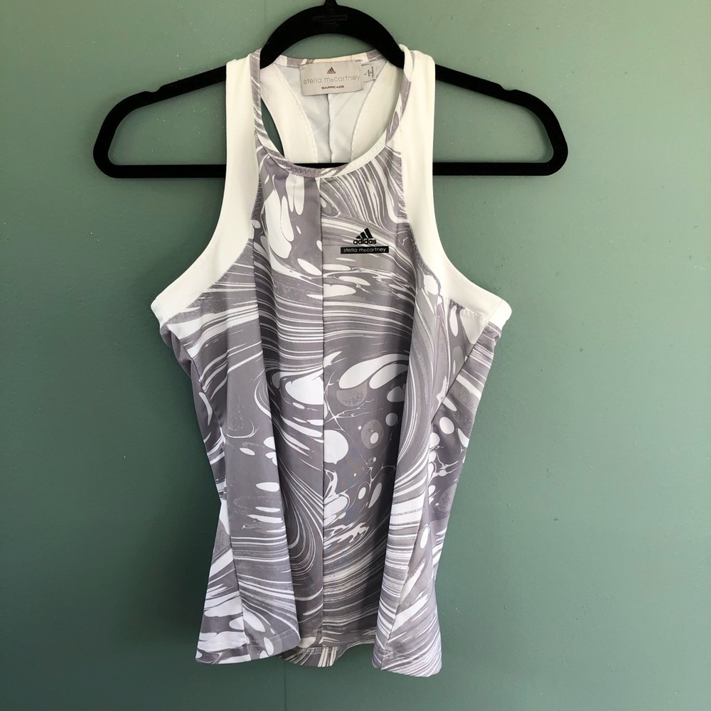 Adidas by Stella McCartney Gray and White Tank Top